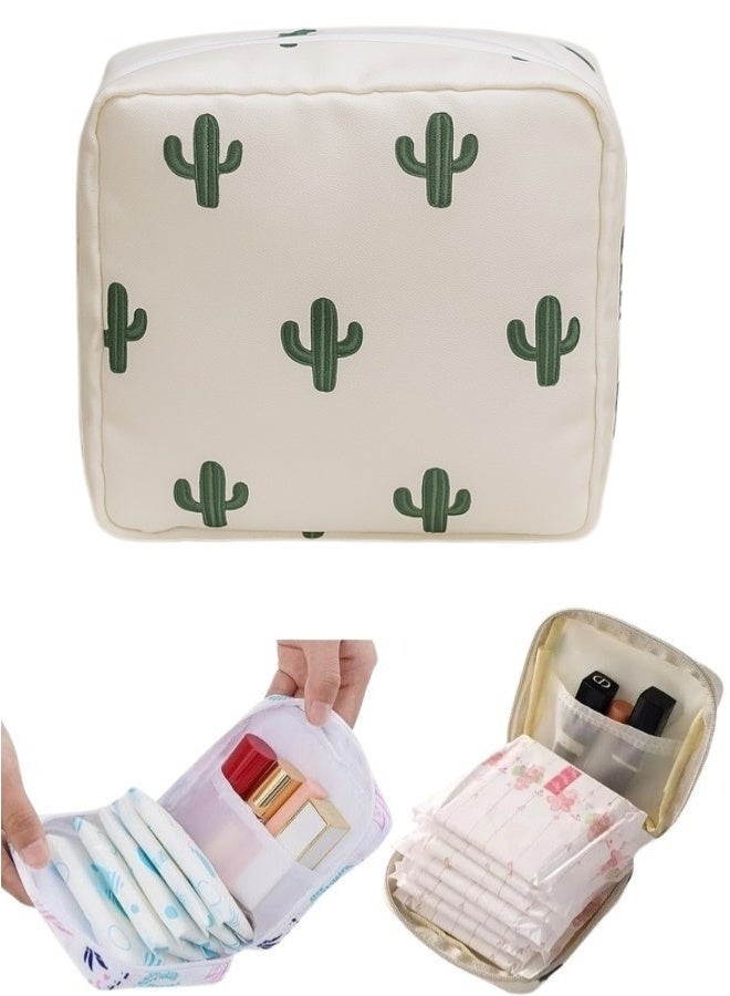 شنطة تخزين الفوط الصحية المحمولة للنساء والفتيات المراهقات – حقيبة بسحاب لحمل الفوط الصحية، مجموعة أول فترة، حقيبة متعددة الاستخدام للفوط الصحية، السفر، المدرسة، المكتب، الإكسسوارات، المكياج والمفاتيح – صغيرة، قابلة لإعادة الاستخدام، وخفيفة الوزن - Image 1